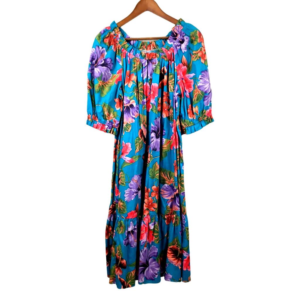 Vintage Hilo Hattie's Floral Dress - L